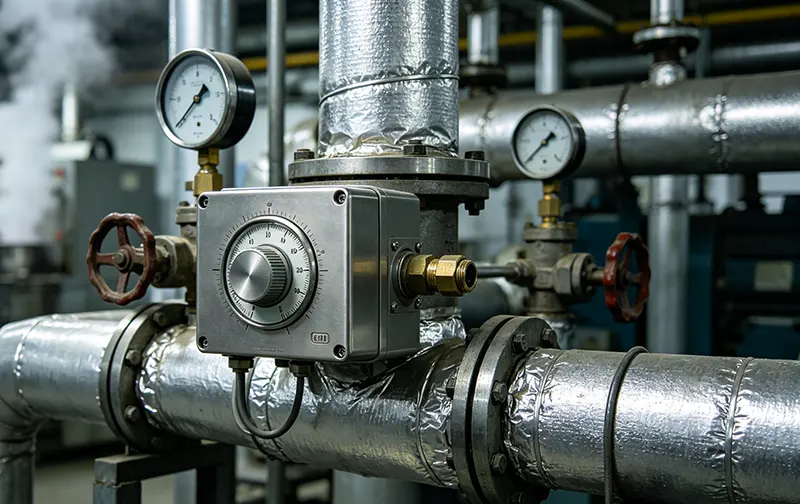 Podstawa przemysłowej kontroli temperatury termostatu elektromechanicznego.